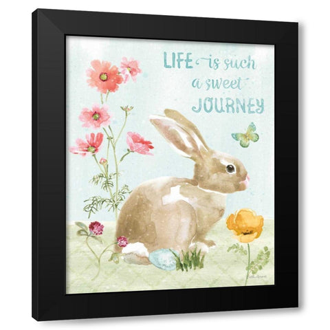 Sweet Bunnies IV Black Modern Wood Framed Art Print by Grove, Beth