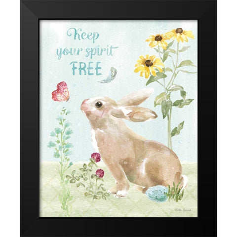 Sweet Bunnies V Black Modern Wood Framed Art Print by Grove, Beth