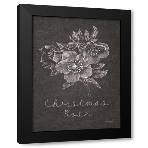 Black and White Chalkboard Christmas III Black Modern Wood Framed Art Print by Grove, Beth