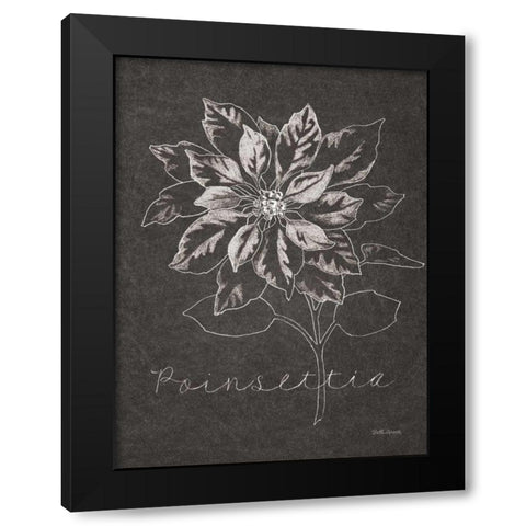 Black and White Chalkboard Christmas IV Black Modern Wood Framed Art Print by Grove, Beth