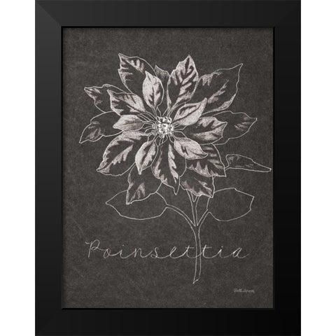 Black and White Chalkboard Christmas IV Black Modern Wood Framed Art Print by Grove, Beth