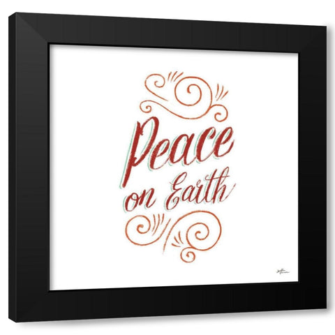 Peace on Earth Black Modern Wood Framed Art Print by Penner, Janelle