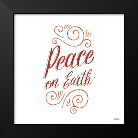 Peace on Earth Black Modern Wood Framed Art Print by Penner, Janelle