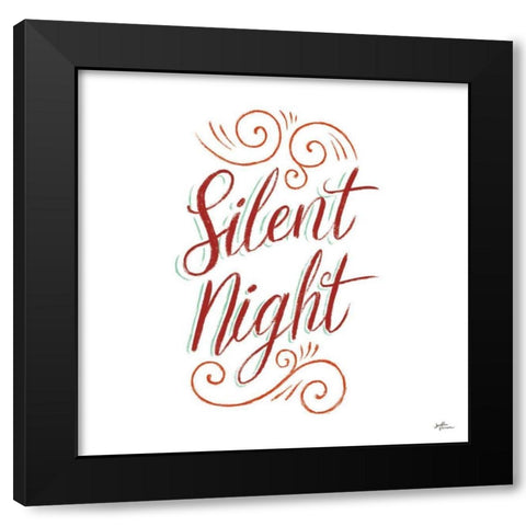 Silent Night Black Modern Wood Framed Art Print with Double Matting by Penner, Janelle