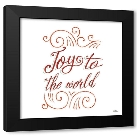 Joy to the World Black Modern Wood Framed Art Print with Double Matting by Penner, Janelle