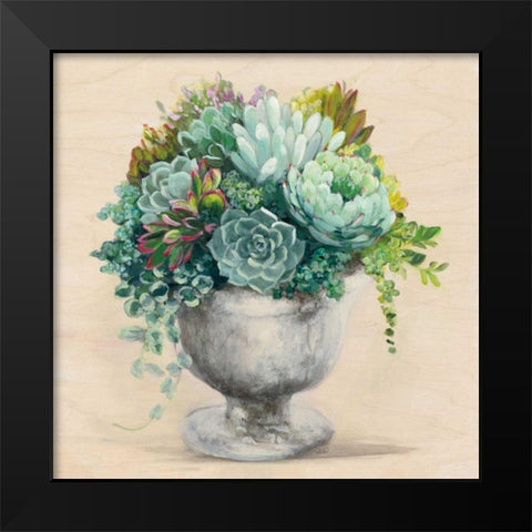 Festive Succulents I Black Modern Wood Framed Art Print by Purinton, Julia