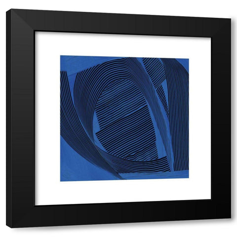 Weaving I Black Modern Wood Framed Art Print with Double Matting by Schick, Mike