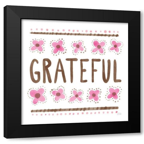 Grateful Black Modern Wood Framed Art Print by Averinos, Melissa