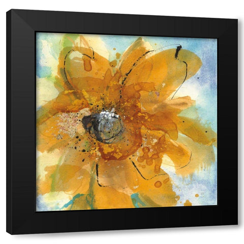 Amber Gold II Black Modern Wood Framed Art Print with Double Matting by Paschke, Chris
