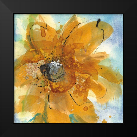 Amber Gold II Black Modern Wood Framed Art Print by Paschke, Chris
