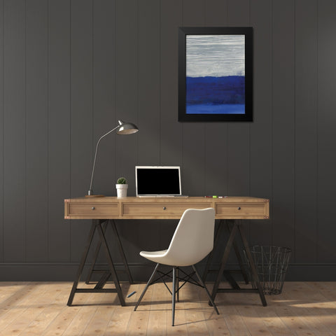 Gray Haze Black Modern Wood Framed Art Print by Maye, Jo