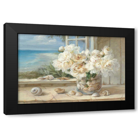 By the Sea Black Modern Wood Framed Art Print with Double Matting by Nai, Danhui