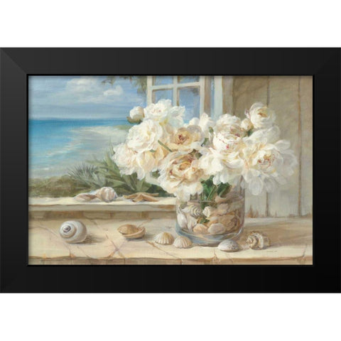 By the Sea Black Modern Wood Framed Art Print by Nai, Danhui