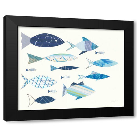 Go with the Flow V Black Modern Wood Framed Art Print by Prahl, Courtney