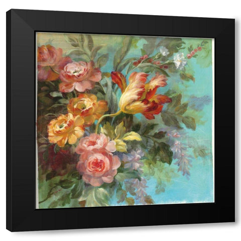 Seaside Garden II Black Modern Wood Framed Art Print with Double Matting by Nai, Danhui