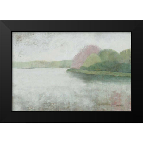 Nonquit Pond in May v2 Black Modern Wood Framed Art Print by Lovell, Kathrine