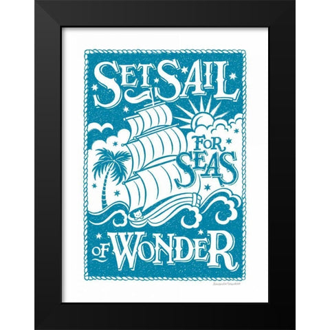 Set Sail Black Modern Wood Framed Art Print by Snowdon, Alexandra