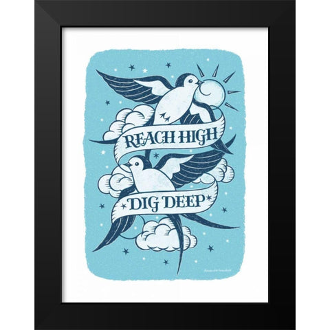 Reach High Black Modern Wood Framed Art Print by Snowdon, Alexandra