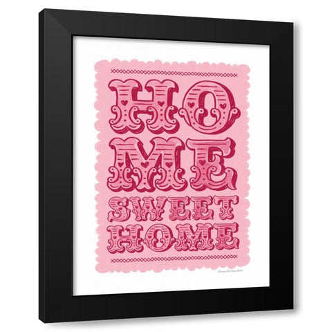 Home Sweet Home Black Modern Wood Framed Art Print with Double Matting by Snowdon, Alexandra