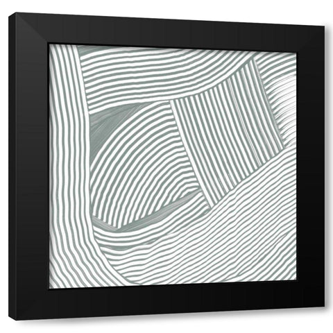 Weaving III Black Modern Wood Framed Art Print with Double Matting by Schick, Mike