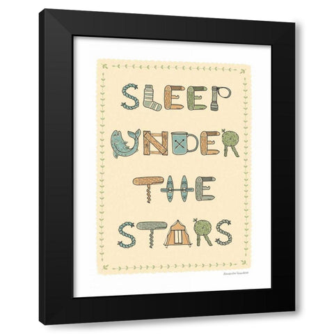 Sleep Under the Stars Black Modern Wood Framed Art Print with Double Matting by Snowdon, Alexandra