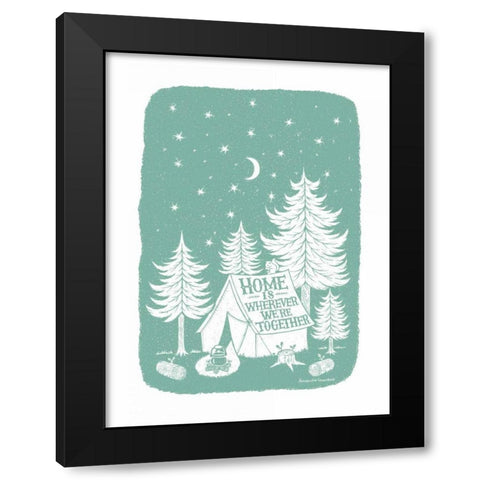 Home Together Black Modern Wood Framed Art Print with Double Matting by Snowdon, Alexandra