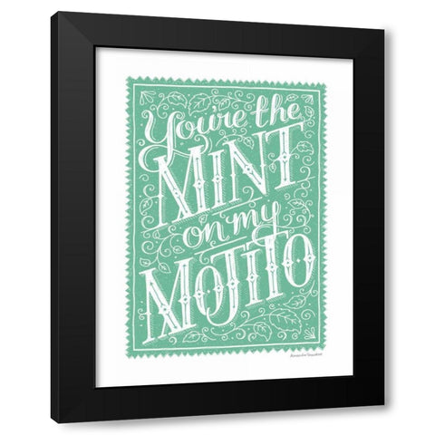 You are the Mint Black Modern Wood Framed Art Print by Snowdon, Alexandra