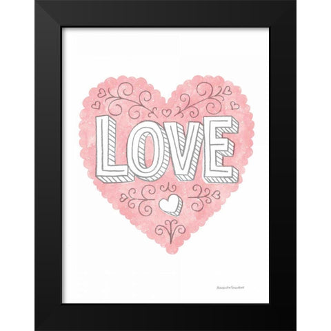 Love Black Modern Wood Framed Art Print by Snowdon, Alexandra