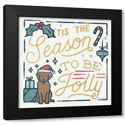 Christmas Adventures II Black Modern Wood Framed Art Print with Double Matting by Marshall, Laura