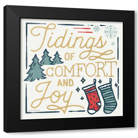 Christmas Adventures III Black Modern Wood Framed Art Print with Double Matting by Marshall, Laura
