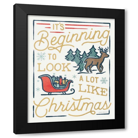 Christmas Adventures VII Black Modern Wood Framed Art Print by Marshall, Laura