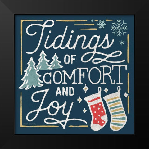 Christmas Adventures III Dark Black Modern Wood Framed Art Print by Marshall, Laura