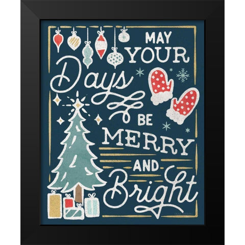 Christmas Adventures VI Dark Black Modern Wood Framed Art Print by Marshall, Laura