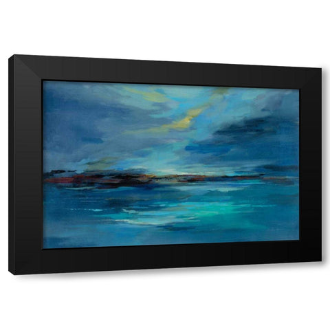 Early Morning Sea Black Modern Wood Framed Art Print by Vassileva, Silvia