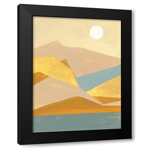 Retro Abstract I Black Modern Wood Framed Art Print with Double Matting by Nai, Danhui