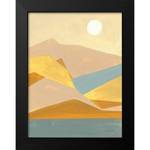 Retro Abstract I Black Modern Wood Framed Art Print by Nai, Danhui