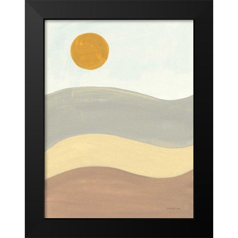 Retro Abstract II Black Modern Wood Framed Art Print by Nai, Danhui