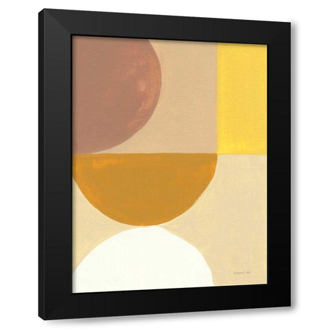 Retro Abstract V Black Modern Wood Framed Art Print by Nai, Danhui