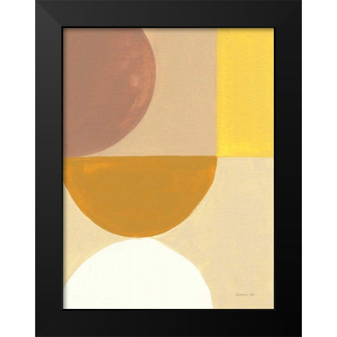 Retro Abstract V Black Modern Wood Framed Art Print by Nai, Danhui