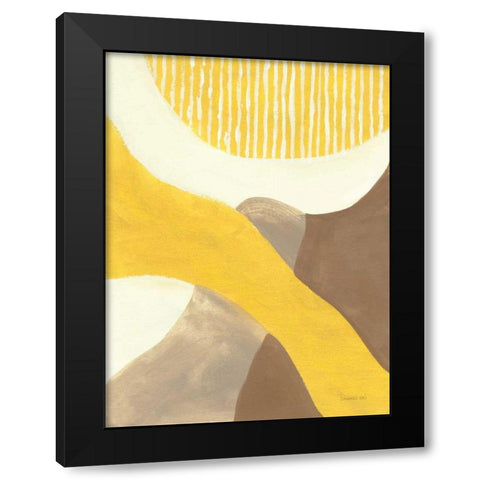 Retro Abstract VI Black Modern Wood Framed Art Print with Double Matting by Nai, Danhui