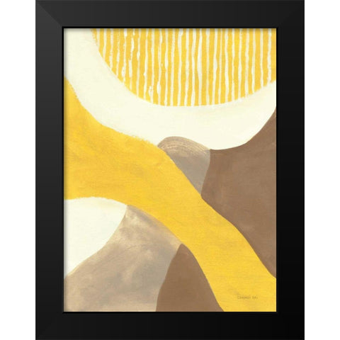 Retro Abstract VI Black Modern Wood Framed Art Print by Nai, Danhui