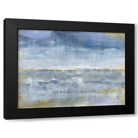 Rain on the Horizon Black Modern Wood Framed Art Print with Double Matting by Nai, Danhui