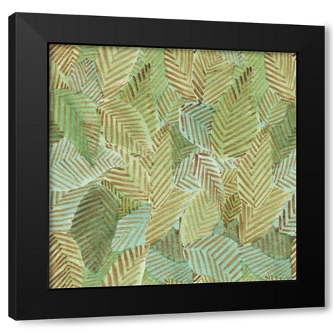 Wake Me Up Coffee Pattern III Black Modern Wood Framed Art Print with Double Matting by Nai, Danhui