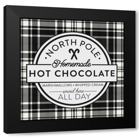 Plaid Holidays II Black Modern Wood Framed Art Print with Double Matting by Wild Apple Portfolio