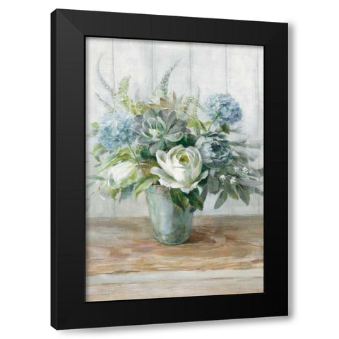 Natural Elegance Bleached Crop Black Modern Wood Framed Art Print with Double Matting by Nai, Danhui
