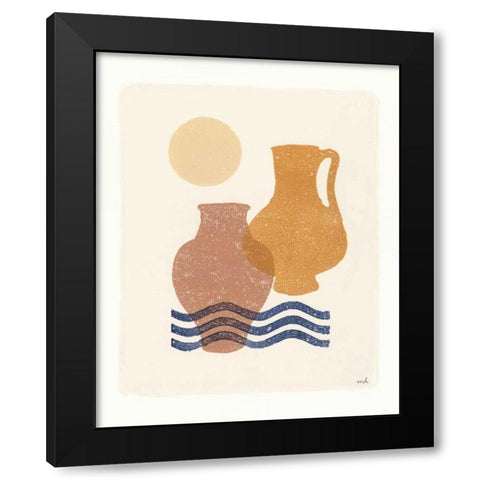 Oasis I Black Modern Wood Framed Art Print with Double Matting by Hershey, Moira