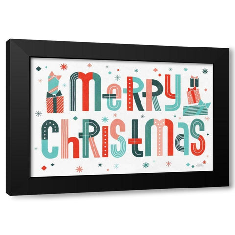 Retro Holiday I Black Modern Wood Framed Art Print with Double Matting by Marshall, Laura