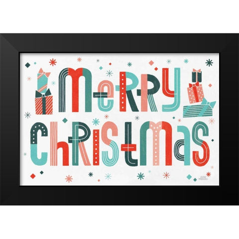 Retro Holiday I Black Modern Wood Framed Art Print by Marshall, Laura