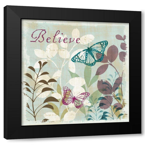 Be Leaves Spice I Black Modern Wood Framed Art Print with Double Matting by Wild Apple Portfolio