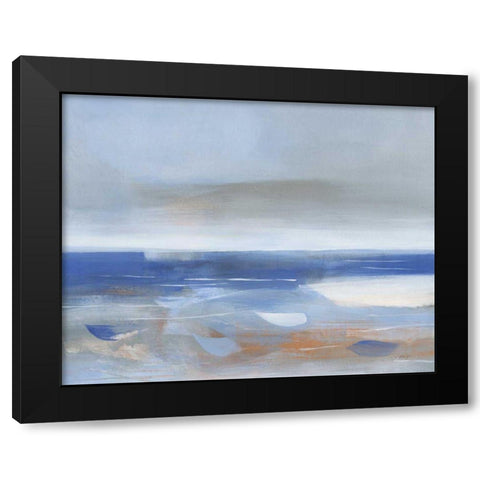 Calm Sea Black Modern Wood Framed Art Print with Double Matting by Maye, Jo